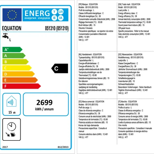 Chauffe-eau électrique vertical sur socle EQUATION Basic, 300 l – Image 2