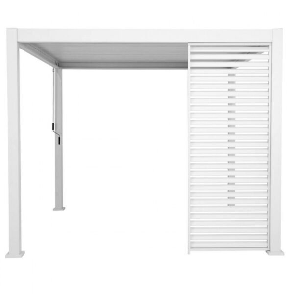 Persienne blanche pour côté 3 mètres pour pergola Evora 3.60 x 6 mètres – Image 1