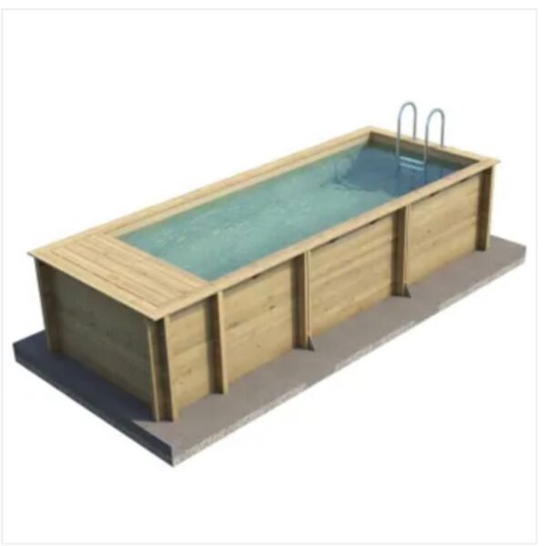 Piscine hors-sol , bois Pool'n box BWT MYPOOL ,rectangulaire x L 6.1 x l 2.37 x H – Image 2