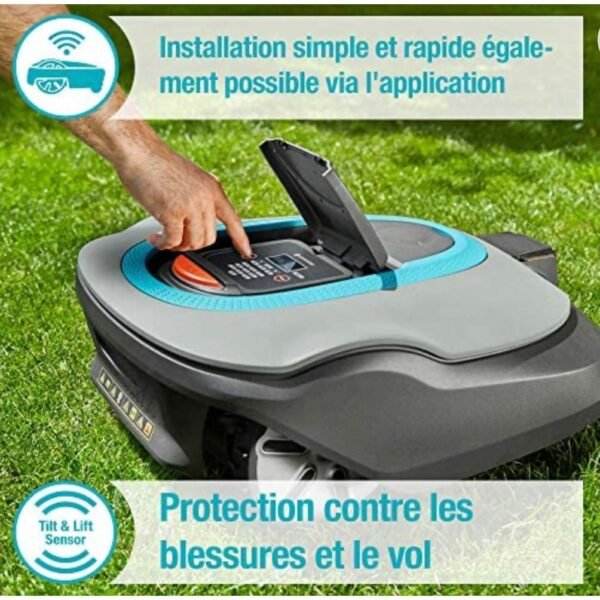 Gardena kit smart SILENO+ : tondeuse robot pour surfaces jusqu'à 1 600 m², commande confortable par smart App, avec smart Gateway (19064-66) – Image 3