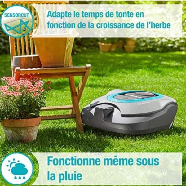 Gardena kit smart SILENO+ : tondeuse robot pour surfaces jusqu'à 1 600 m², commande confortable par smart App, avec smart Gateway (19064-66) – Image 2