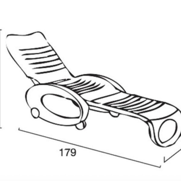 chaise longue double avec 2 coussins amovibles – Image 3