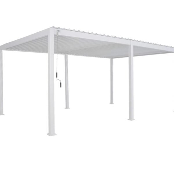 Pergola Evora grand modèle Blanche 6 x 3,6 m - Aluminium traité époxy – Image 2